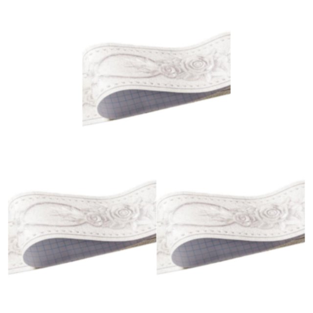 Decodeary Wood Marbling SelfAdhesive Skirting Line Exquisite Workmanship And Retro Fashion PVC Waterproof Waist Line For Wall PVC white peony 3Set