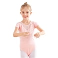 thumbnail image 4 of Birdeem Baby Girls Childrens Dance Clothes Summer Short Sleeves Training Clothes Ballet One-Piece Performance Clothes, 4 of 8
