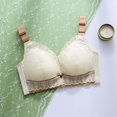 thumbnail image 2 of B91xZ Womens Bras Embroidered Triangle Bralette,Beige 38D, 2 of 5