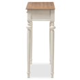 thumbnail image 4 of Baxton Studio Marqueterie Table pour Console en Chêne Vieilli et Blanchissant PRL15VM(AR)/M, 4 of 8