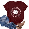 thumbnail image 1 of Babysbule Liquidation de Hauts pour Femmes T-shirt à Col Rond Imprimé à Manches Courtes de Mode pour Femmes Chemise Décontractée Ample Hauts, 1 of 6