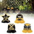 thumbnail image 1 of Graduation Decorations 2026 Set Black Gold, Congrats Grad Decor Set with Banner Backdrop Porch Sign,Hanging Swirls Honeycomb Centerpieces Balloons for Grad Party Decorations, 1 of 8