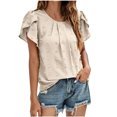 thumbnail image 2 of Birdeem Chandail Tricoté pour Femmes, Mode, Manches Courtes, Col Rond, Couleur Unie, Coupe Ample, 2 of 10