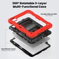 thumbnail image 2 of XYX For iPad Pro 11 inch Case 2024 (M4), 360 Rotating Shockproof Cover with Stand, Screen Protector, Shoulder Strap, Red, 2 of 7