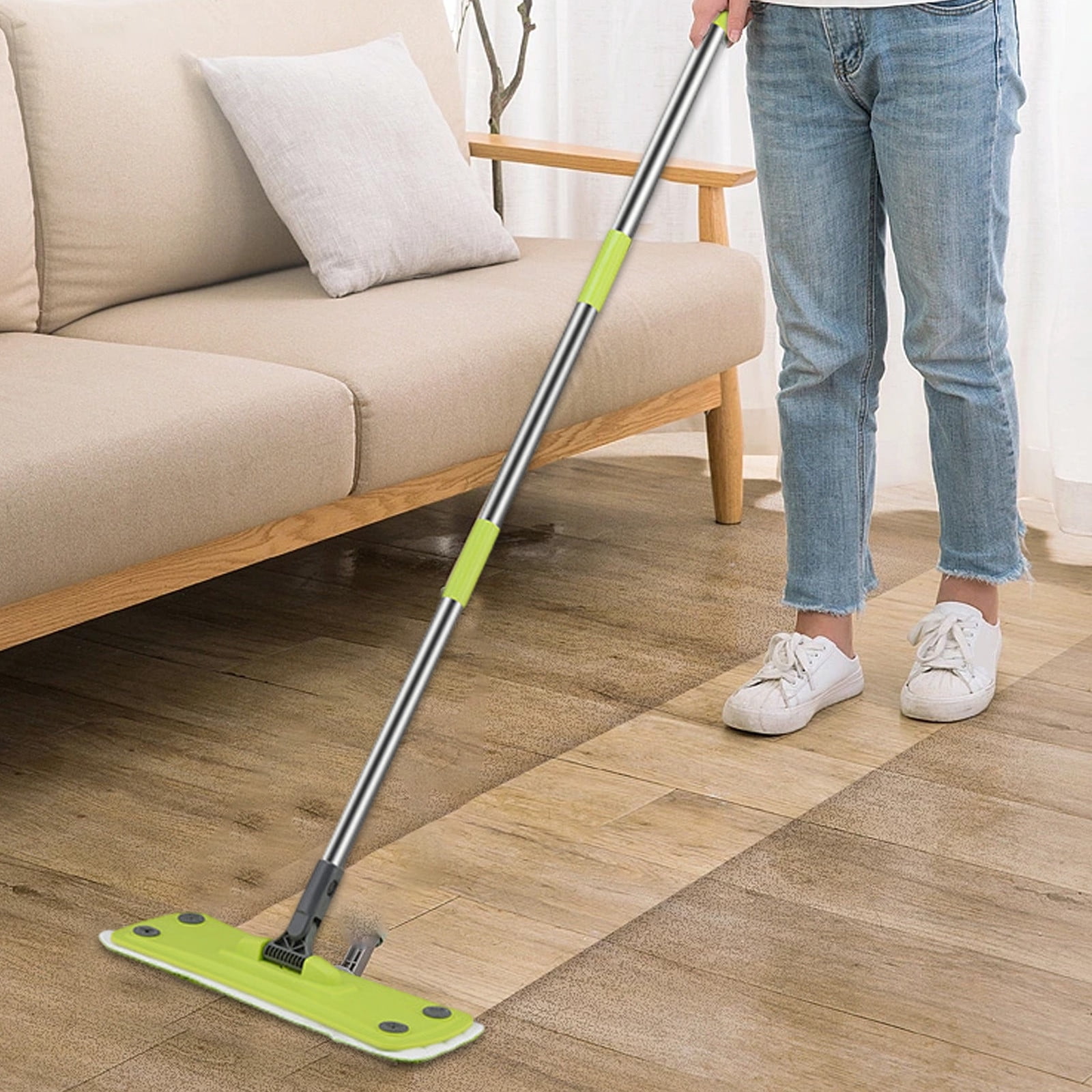 PEONAVET Cleaning Mop 360° Rotatable Cleaning Mop,Stainless Steel Handle and Extension,for Home and Office Wet Or Dry Floor Tile Cleaning