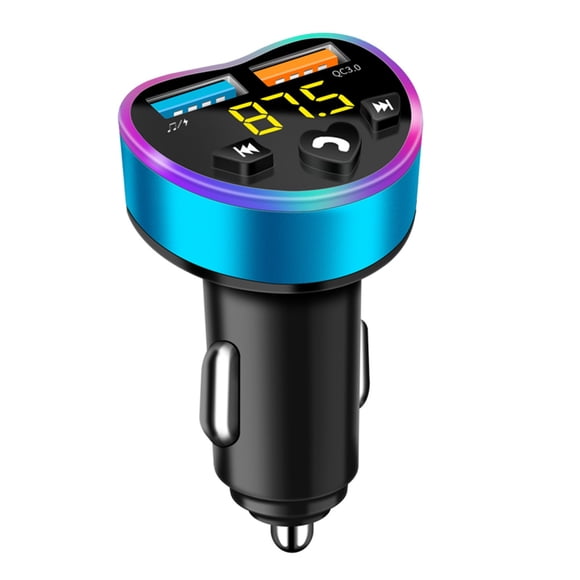 ddioayh Clearance USB Car Adapter Wireless Bluetooth Kit QC3.0 Fast USB Charger Hands- FM Bluetooth Transmitter