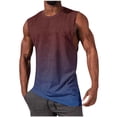 thumbnail image 2 of NTACZA Men Tank Tops Sleeveless Athletic Basic Shirt Gradient Crew Neck Sports T-Shirts for Men L, 2 of 5