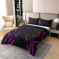 thumbnail image 3 of Erosebridal Abstract 100% Cotton Comforter Cover Queen for Teens, Gradient Rectangle Bedding Queen Size, Modern Checkered Decor, Reversible（No Comforter）, 3 of 6