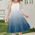 thumbnail image 4 of Tranfacy Robes d'Été pour Ados, Robe d'Été pour Filles, Robe d'Été Boho pour Fille 4-14 Ans à Dégradé de Couleurs, Décontractée, Sans Manches, à Étages, Style Nuisette, 4 of 7