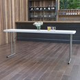 thumbnail image 1 of Flash Furniture 18''W by 72''L Granite White Plastic Folding Training Table, 1 of 5