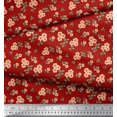 thumbnail image 3 of Soimoi Poly Georgette Fabric Leaves & Flower Floral Fabric Prints By Yard 42 Inch Wide, 3 of 3