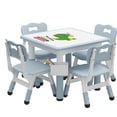 thumbnail image 1 of Adjustable Kids Table and 4 Chairs Set – Graffiti Desktop, Non-Slip Legs, Multi-Use Activity Furniture for Toddlers, Playroom, Study Room, and Home, 1 of 9