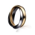 thumbnail image 1 of Bague Trinitaire Tricolore, Promesse de Fiançailles de Mariage, 1 of 4