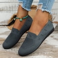 thumbnail image 2 of HBFAGFB Chaussures Décontractées pour Femmes Confortables et Simples à Semelle Plate à Enfiler Femmes Gris Foncé Taille 41, 2 of 7