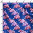 thumbnail image 2 of Soimoi Blue polyester Crepe Fabric Leaf Floral Print Fabric by the Yard 52 Inch Wide, 2 of 6