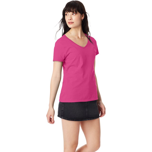 Perfect-T T-Shirt Col en V pour Femmes