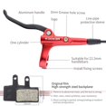 thumbnail image 4 of IKUOS Oil Brake Mountain Bike Brake Dual Piston One Piece Cylinder Oil Pressure Disc Brake Set MT500(Left Back Right Front) (Red), 4 of 4