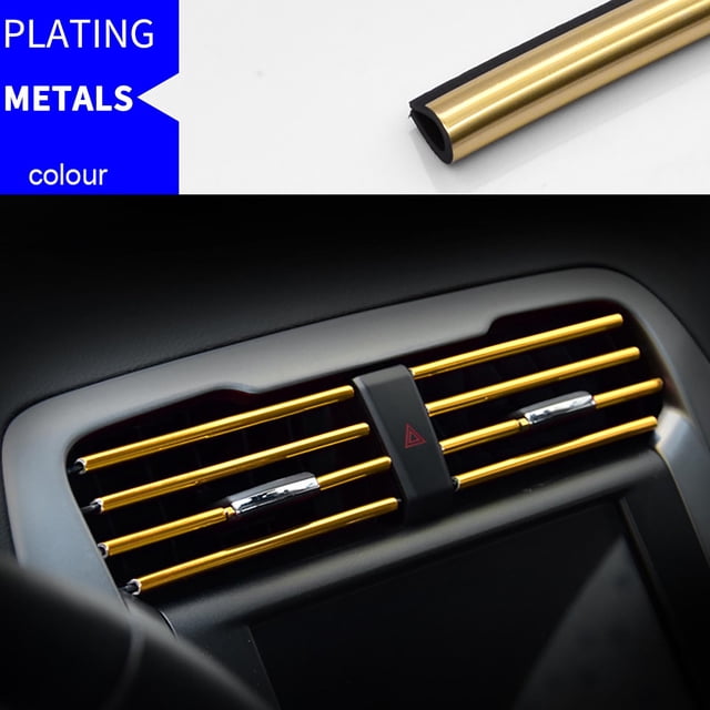 EGNMCR Room Decor Home Decor Modification Of The U-shaped Electroplated Bright Strips In The Decorative Strips Of Automobile Outlets, Chromium Plated Colorful Interior Decoration Decorative strip