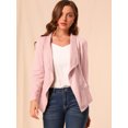 thumbnail image 2 of INSPIRE CHIC Veste en Faux Suède pour Femme à Manches Longues, devant Drapé, Vestes de Moto, 2 of 4