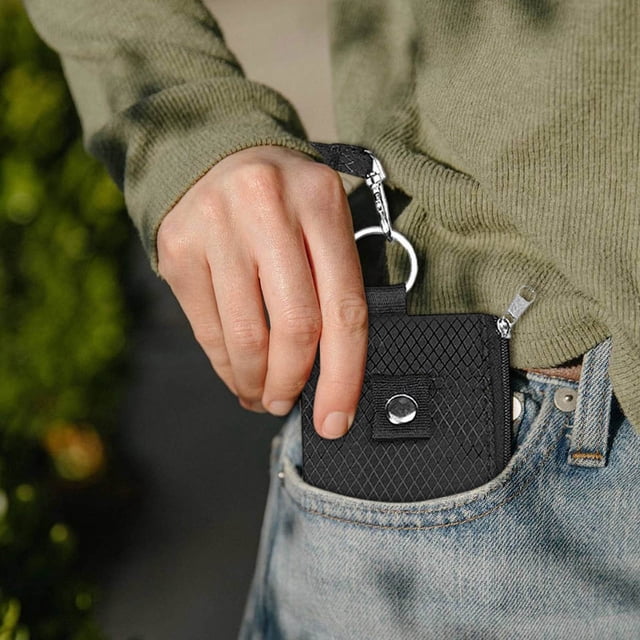 Travel Wallet RFID Blocking Zippered Pockets Compact Lightweight Travel Organizer for Cards Passport ID Outdoor Use