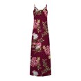 thumbnail image 5 of CEHVOM Robes d'Été pour Femmes Décontractées Boho Imprimées à Bretelles Anneau Plage Longue Robe Maxi avec Poches, 5 of 5