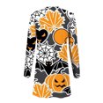 thumbnail image 5 of CEHVOM Cardigan à Imprimé d'Animaux d'Halloween pour Femmes, Chat, Citrouille, Manteau d'Automne, 5 of 5