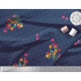 thumbnail image 2 of Soimoi Polyester Crepe Fabric Dot,Leaves & Periwinkle Floral Decor Fabric Printed Yard 52 Inch Wide, 2 of 3