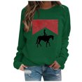 thumbnail image 1 of XZNGL Womens Fashion Pullover Round-Neck Long Sleeve Printed Blouses Sweatshirt Tops, 1 of 1