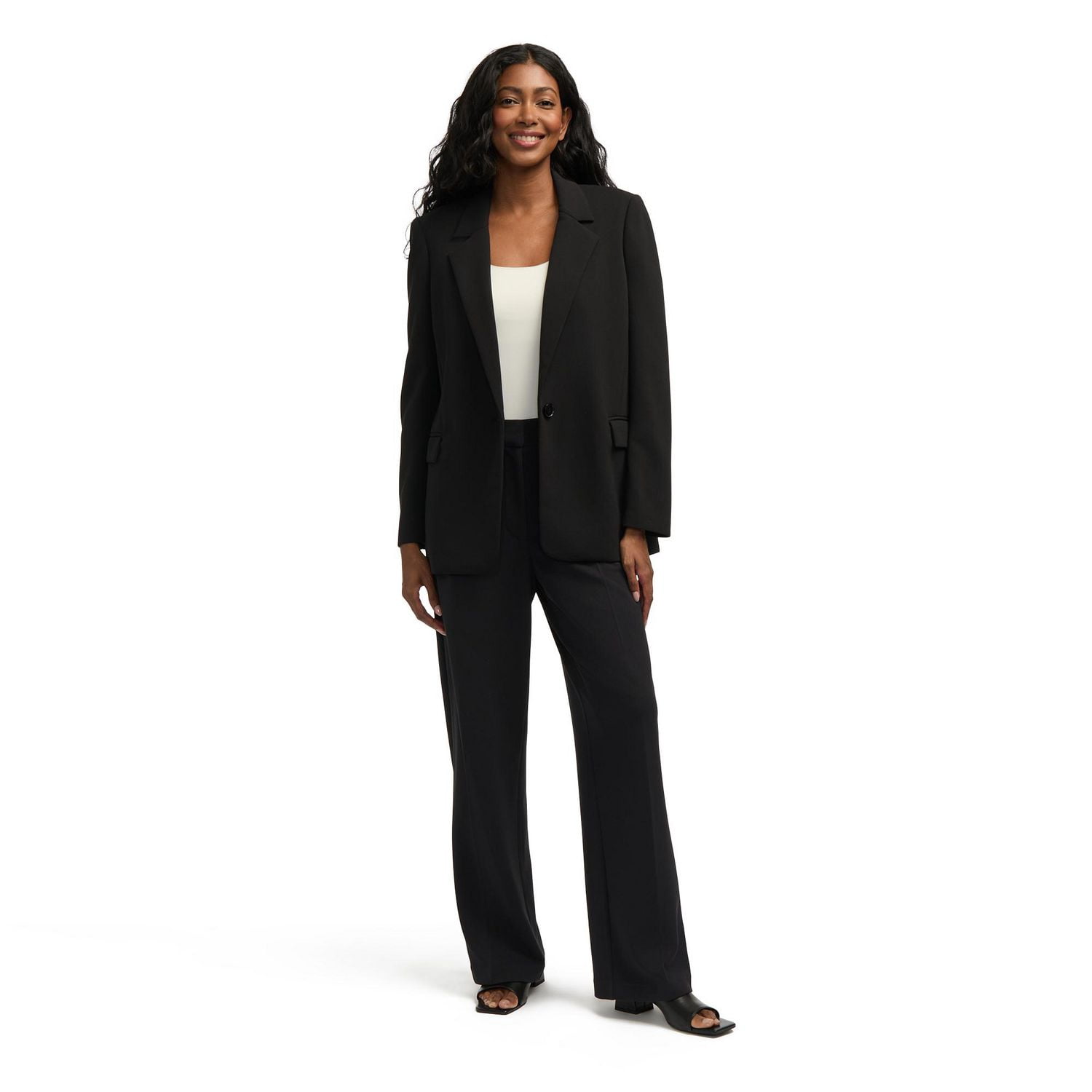 Mexx Blazer boutonné avec col à revers pour femmes