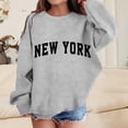 thumbnail image 2 of MIASHUI Chandail en Molleton pour Filles Hauts Imprimés Lettres Pull Col Rond, Gris, 3-4 Ans, 2 of 5