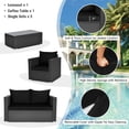 thumbnail image 4 of Patiojoy Ensemble de Mobilier de Conversation en Rotin Osier pour Patio 4 Pcs Canapé Sectionnel et Table Basse, 4 of 8