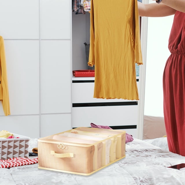 Yhmxh Organisateurs de Placard et Rangement, Bacs de Rangement Sac de Rangement à Cinq Compartiments pour Veste de Maison Sac de Classification pour Doudoune Boîte à Tiroirs Partitionnée un Rangement