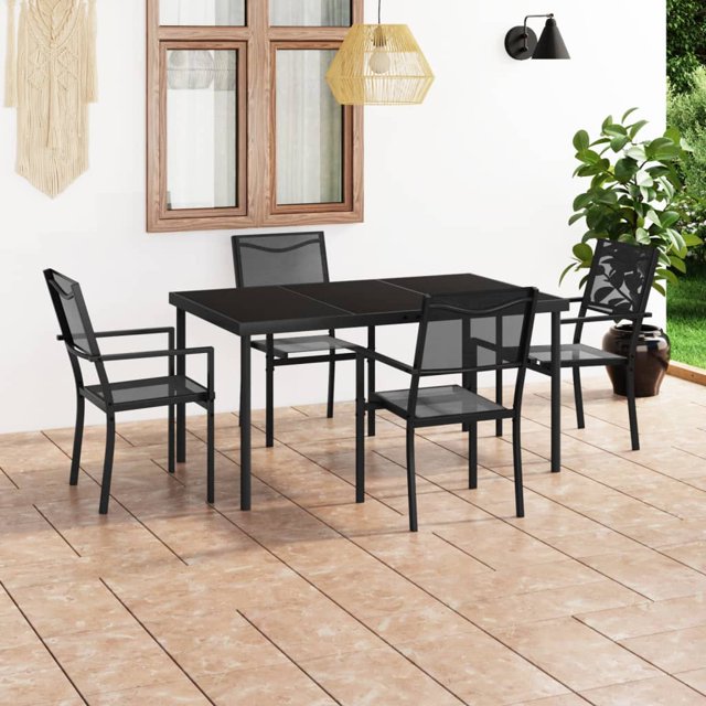 vidaXL Ensemble de Salle à Manger d'Extérieur 5 Pcs Acier