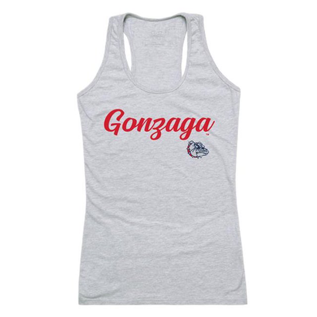 W Republic 557-187-HGY-04 Gonzaga University Womens Script Tank Top, Heather Gray - Extra Large