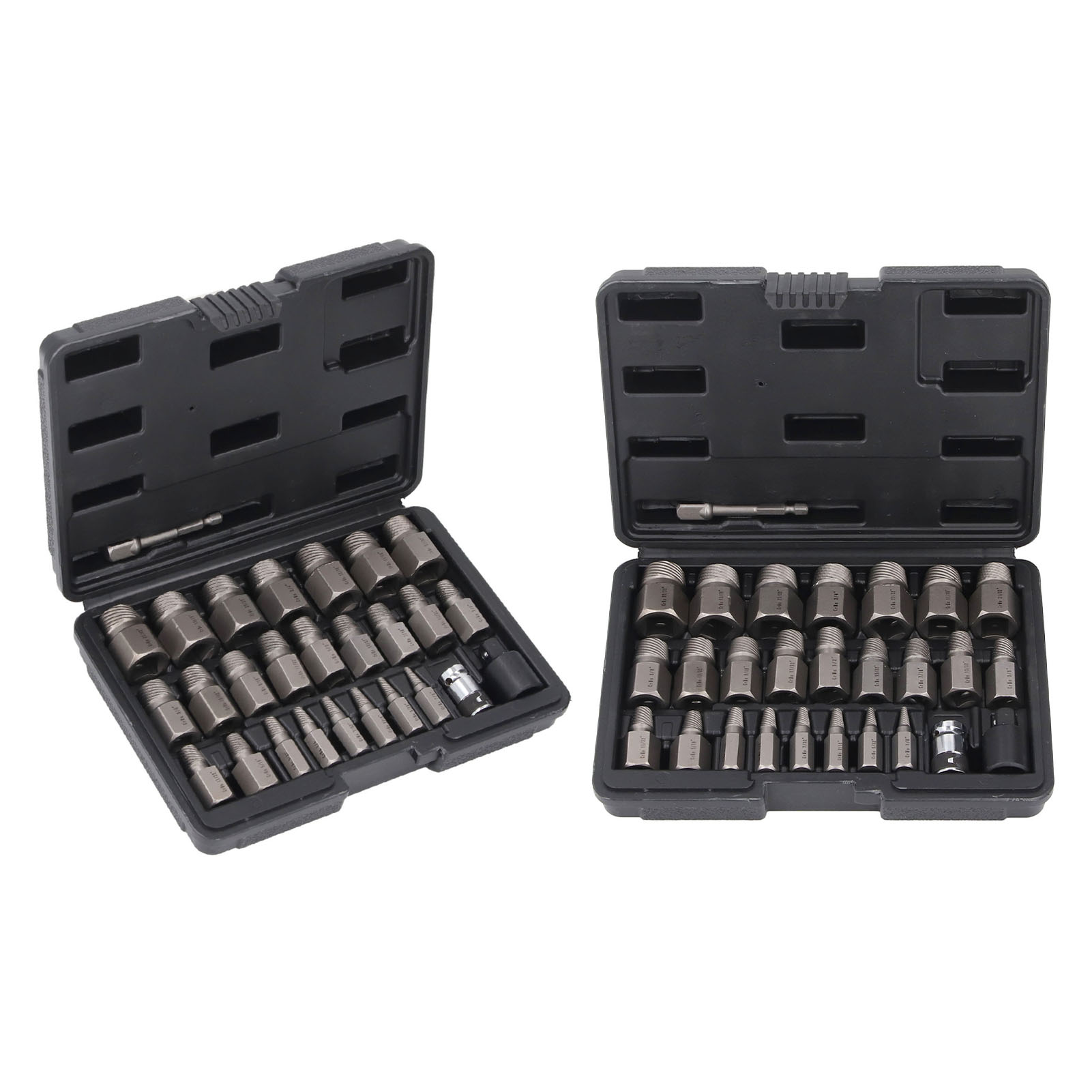 Bolt Extractor Tool Set, Double Ended Left Hand Spiral Design 26PCS Set Bolt Extractor Set  for Woodworking