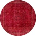 thumbnail image 1 of Ahgly Company Tapis d'Intérieur Ronds Abstraits Rouges Abstraits pour Aire, 6 Pieds Rond, 1 of 6