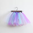 thumbnail image 2 of Quotay Girls Skirt Kids Holiday Party Color-Block Mesh Dance Tutu Skirt Light Blue,S, 2 of 3