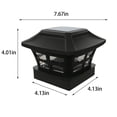 thumbnail image 3 of Solar Post Lights Outdoor Fence Cap Light for Posts Patio Garden Decoration White Lighting Black，Lighting Solar Outdoor Post Cap Lights Light for Fence, 3 of 9
