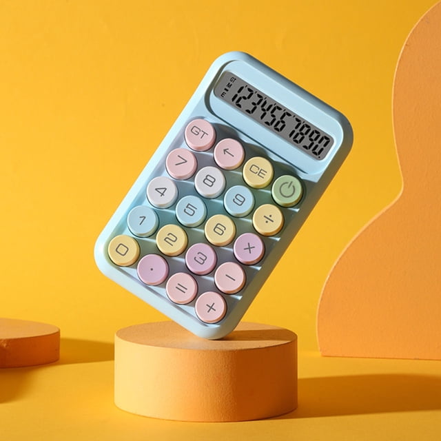 HOARBOEG Cute Calculator Small Portable Scientific Calculator For Students 10 Digits Mini Body Plastic Keys Non-slip Bottom Pad Clear Keys Clearance Sale