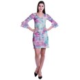 thumbnail image 2 of Moomaya Robe Courte Imprimée pour Femmes, Manches Évasées, Coupe Droite, Robes pour Femmes, Vêtements d'Été Décontractés, 2 of 6