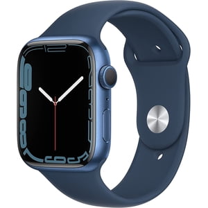 Restored Apple Watch Series 7 (GPS, 45mm) Blue Case with Blue Sport Band (Refurbished)