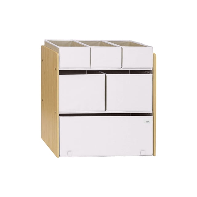 3 Sprouts Organisateur de Jouets à Bacs Multiples avec Bacs de Rangement en Tissu Recyclé