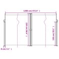 thumbnail image 4 of vidaXL Retractable Side Awning Anthracite 220x1200 cm, 4 of 5