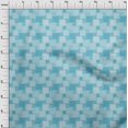 thumbnail image 4 of oneOone Viscose Chiffon Turquoise Blue Fabric Asian Block Tile Sewing Craft Projects Fabric Prints By Yard 42 Inch Wide, 4 of 4