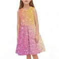 thumbnail image 1 of Liquidation d'Économies d'Été! WRKEKC Robe d'Été pour Fille, Robe Décontractée pour Fille, Robe d'Été Sans Manches à Encolure Ronde avec Imprimé à Paillettes pour Fille, Robe pour Enfant de Taille Moyenne avec Taille Cintrée 4 Ans, 1 of 7