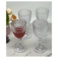 thumbnail image 3 of Verre à Vin en Acrylique à Découpe Diamant - Transparent 12 oz, Ensemble de 4, 3 of 5