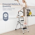 thumbnail image 3 of Costway 4 Step Ladder Folding Stool Heavy Duty 330lbs Capacity Industrial Lightweight, 3 of 10