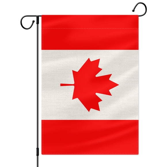 PTEROSAUR Canada Garden Flag, 12.5x18 inch Double Sided Canadian Small Flag, for House Yard Lawn Outdoor Decoration Banner