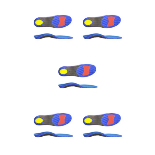 Baohd Semelles Orthopédiques Confortables pour Soutenir l'Absorption des Chocs Cadeaux Réfléchis Multifonctions Semelles Mélangées Bleu M 5Set