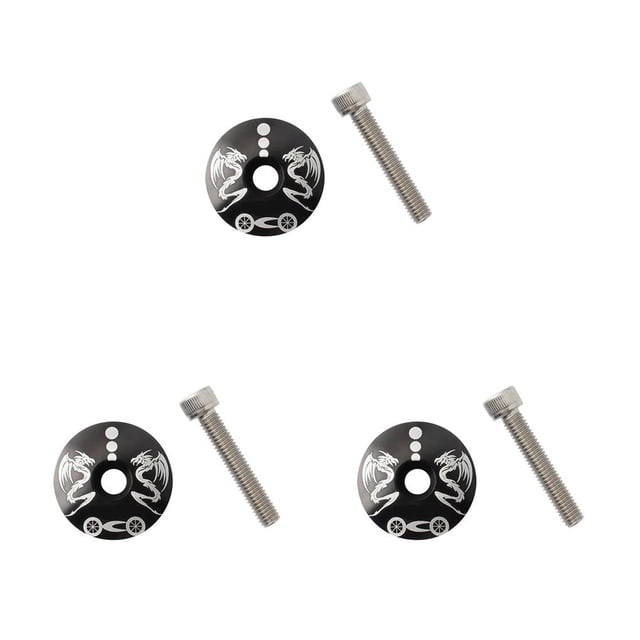 bedienty MUQZI Housse de Casque de Roulement de Bicyclette Ensemble de Bol en Alliage d'Aluminium Capuchon Supérieur Externe de Vélo Remplacement Réparation Extérieur Type 4 3Ensemble